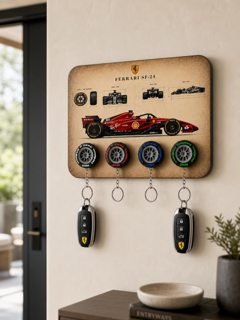 Pit Stop Racing Tire Wall Key Holder