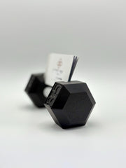 Dumbbell business card holder for desks and gyms
