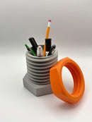 Bolt & Nut Pencil Holder – Industrial Style Desk Organizer – 3D Printed Office Decor