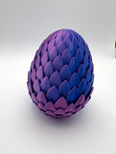 Neon Blaze Dragon with Matching Egg | Articulated Dark Blue & Magenta Dragon | Collectible Neon Decor