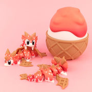 Sugar Rush Baby Dragon with Egg | Vibrant Articulated Collectible | Sweet Dragon Egg Fantasy Fidget