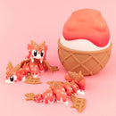 Sugar Rush Baby Dragon with Egg | Vibrant Articulated Collectible | Sweet Dragon Egg Fantasy Fidget
