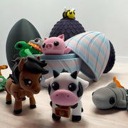 Mystery egg with 10 mini articulated animals