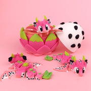 Dragon Fruit Baby Dragon with Egg | Adorable 3D Printed Collectible Dragon Egg