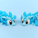 Crystal Baby Dragon with Egg Blue | Articulated Fantasy Collectible Dragon Egg Fidget