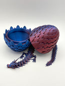 Dragon Egg Midnight Blaze Dragon with Egg | Dark Blue & Magenta/Red Articulated Dragon | Neon City Collection