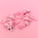 Cherry Blossom Baby Dragon with Egg | Soft Pink Articulated Collectible | Spring Dragon Egg Fantasy Fidget