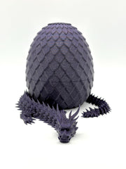 Dragon Egg Dark Nova Dragon with Sparkle Egg | Articulated Dragon Purple Galaxy | Neon City Collectible