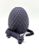 Dragon Egg Dark Nova Dragon with Sparkle Egg | Articulated Dragon Purple Galaxy | Neon City Collectible