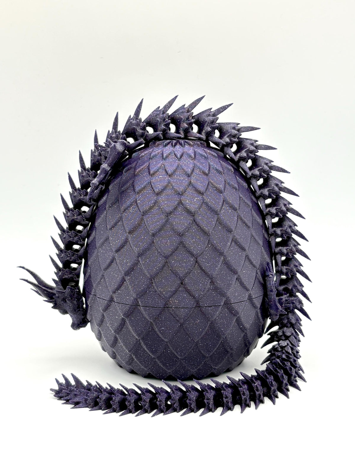 Dragon Egg Dark Nova Dragon with Sparkle Egg | Articulated Dragon Purple Galaxy | Neon City Collectible
