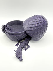 Dragon Egg Dark Nova Dragon with Sparkle Egg | Articulated Dragon Purple Galaxy | Neon City Collectible