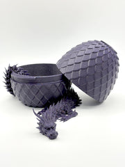 Dragon Egg Dark Nova Dragon with Sparkle Egg | Articulated Dragon Purple Galaxy | Neon City Collectible