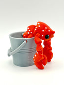 Articulated Mini Lobster + Bucket – Ocean Animal Fidget Toy for Collectors & Sea Lovers