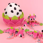 Dragon Fruit Baby Dragon with Egg | Adorable 3D Printed Collectible Dragon Egg