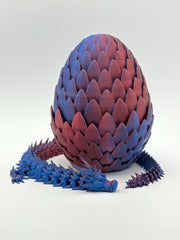Dragon Egg Midnight Blaze Dragon with Egg | Dark Blue & Magenta/Red Articulated Dragon | Neon City Collection