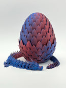 Dragon Egg Midnight Blaze Dragon with Egg | Dark Blue & Magenta/Red Articulated Dragon | Neon City Collection