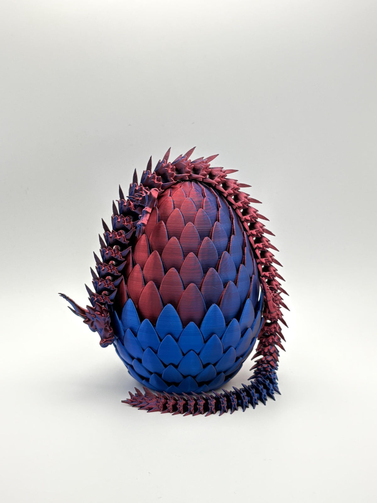 Dragon Egg Midnight Blaze Dragon with Egg | Dark Blue & Magenta/Red Articulated Dragon | Neon City Collection