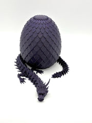 Dragon Egg Dark Nova Dragon with Sparkle Egg | Articulated Dragon Purple Galaxy | Neon City Collectible