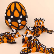 Butterfly Dragon with Matching Egg | Articulated Fantasy Collectible | 3D Printed Decor Dragon Egg
