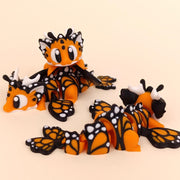 Butterfly Dragon with Matching Egg | Articulated Fantasy Collectible | 3D Printed Decor Dragon Egg
