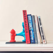 Fire Hydrant Bookend | Creative Urban Decor with 3D Water Splash | Fun Shelf Organizer