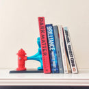 Fire Hydrant Bookend | Creative Urban Decor with 3D Water Splash | Fun Shelf Organizer