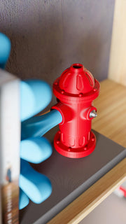 Fire Hydrant Bookend | Creative Urban Decor with 3D Water Splash | Fun Shelf Organizer