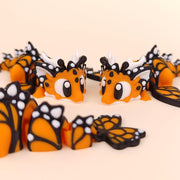 Butterfly Dragon with Matching Egg | Articulated Fantasy Collectible | 3D Printed Decor Dragon Egg