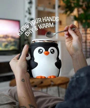 Pebbles the Penguin Ice Cream Pint Holder with Spoon Slots | Eco-Friendly 3D Print + Free Gift