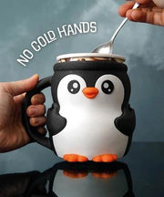Pebbles the Penguin Ice Cream Pint Holder with Spoon Slots | Eco-Friendly 3D Print + Free Gift
