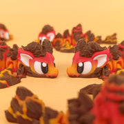 Lava Mini Dragon with Lava Egg | Fantasy Desk Decor & Collectible Dragon Egg Fidget Toy