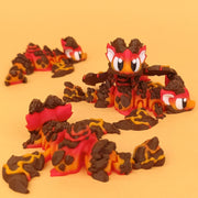 Lava Mini Dragon with Lava Egg | Fantasy Desk Decor & Collectible Dragon Egg Fidget Toy