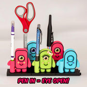 Set of 5 cyclops pen holders with modular base