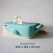 Bubbles the Whale Tissue Box Cover – Ocean Decor for Bathroom, Nursery or Office