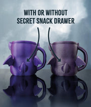 Bramble the Bat Ice Cream Pint Holder – 3D Printed Bat Cup with Spoon Slots & Optional Snack Drawer | 16oz Halloween Gift