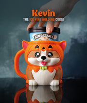 KEVIN THE CORGI – Ice Cream Pint Holder (Pumpkin Edition)