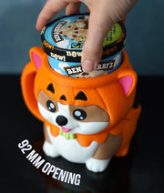 KEVIN THE CORGI – Ice Cream Pint Holder (Pumpkin Edition)