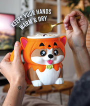 KEVIN THE CORGI – Ice Cream Pint Holder (Pumpkin Edition)