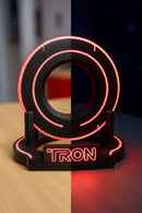 Tron White Edition Identity Disk & Stand – Glows Blue or Clear | Sci-Fi Display