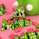 Cactus Bloom Mini Dragon – Articulated Dragon with Spiked Egg