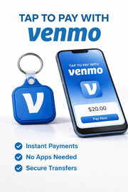 Venmo Tap & Connect NFC Keychain | Link Your Business or Socials Instantly