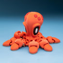 The Blob Octopus – Articulated Desk Octopus with Ink Stand & Crab Magnets