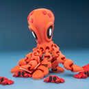 The Blob Octopus – Articulated Desk Octopus with Ink Stand & Crab Magnets