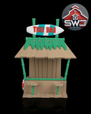 Tiki Bar Bird Feeder – Tropical Outdoor Bird Feeder with Mini Bar Design