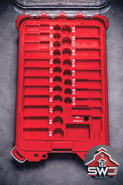 Milwaukee Packout Insert Compatible with 3/8 in 43PC Impact Socket Set for Compact Organizer 48-22-8436