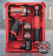 Milwaukee Packout Insert Compatible with M12 Gen 2 Impact Wrench Ratchet and Batteries for Compact Organizer 48-22-8435