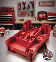 Milwaukee Packout Insert Compatible with M12 Gen 2 Impact Wrench Ratchet and Batteries for Compact Organizer 48-22-8435