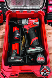 Milwaukee Packout Insert Compatible with M12 Gen 3 Drill, Batteries, and Accessories for Compact Organizer 48-22-8435