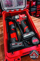 Milwaukee Packout Insert Compatible with M12 Gen 3 Drill, Batteries, and Accessories for Compact Organizer 48-22-8435
