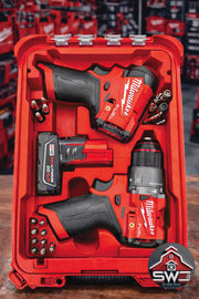 Milwaukee Packout Insert Compatible with 1/2 in Hammer Drill, 1/4 in Impact Driver, and Accessories for Tool Case 48-22-8435